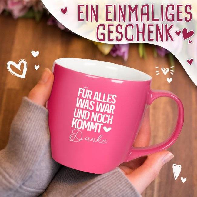Tassendruck Hochglänzende Porzellantasse mit Gravur - XXL Jumbotasse - Danke - Glossy Rabatte dieses Monats
