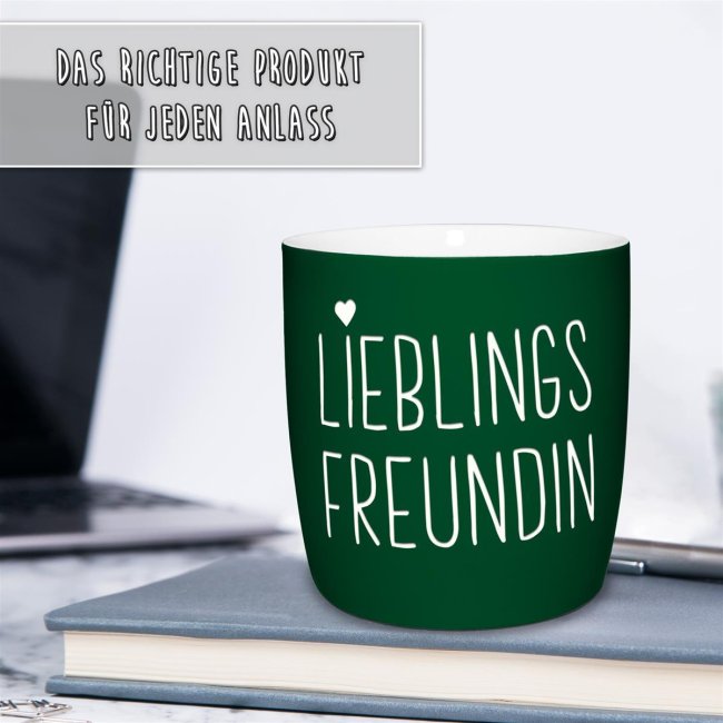 Tassendruck mit Lasergravur - Lieblingsmensch - für beste Freunde und Familie Online