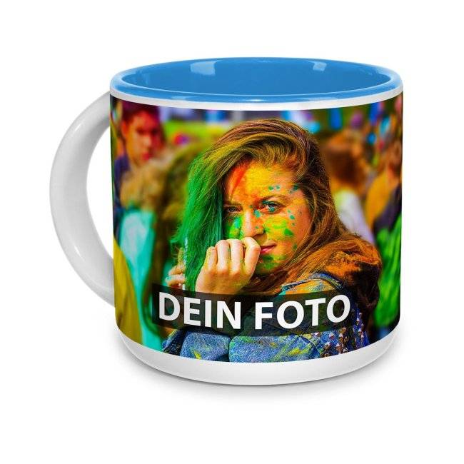 Tassendruck Fototasse POTT innen hellblau