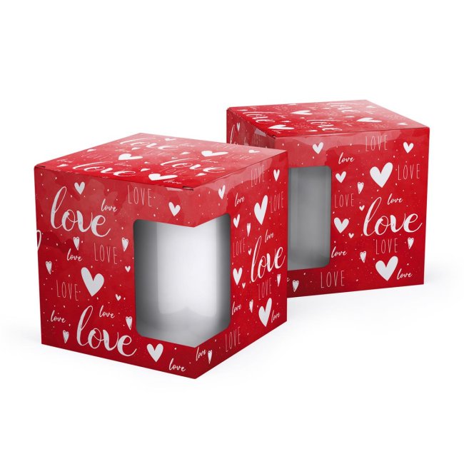 Tassendruck Geschenkverpackung für Tassen - LOVE Zeitlich begrenztes Angebot