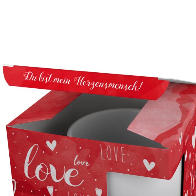 Tassendruck Geschenkverpackung für Tassen - LOVE Zeitlich begrenztes Angebot