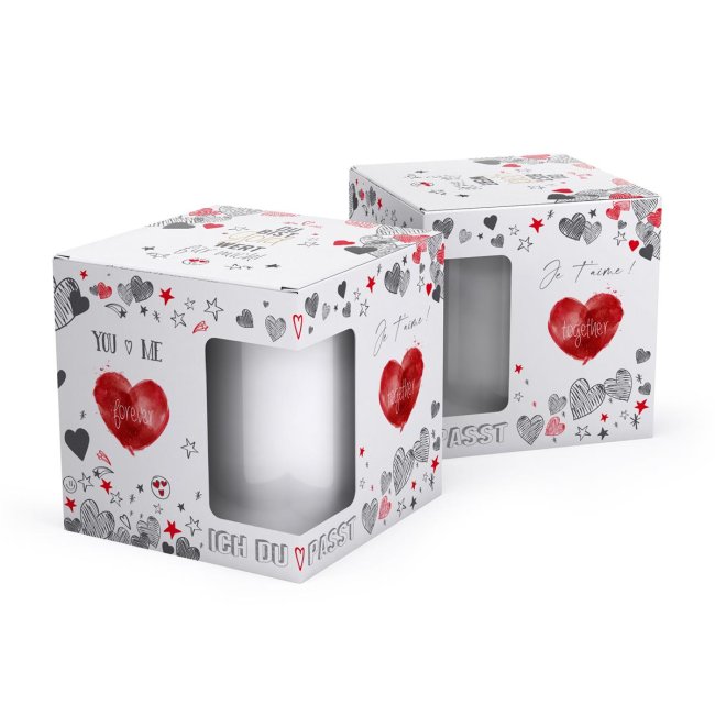 Tassendruck Geschenkverpackung für Tassen - You and me Exklusive Angebote