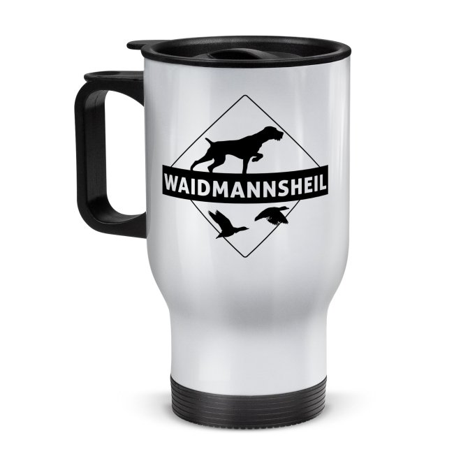 Tassendruck Edelstahl-Thermobecher für Jäger - Waidmannsheil