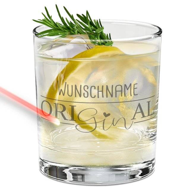 Tassendruck Gin-Glas mit Name - OriGINal