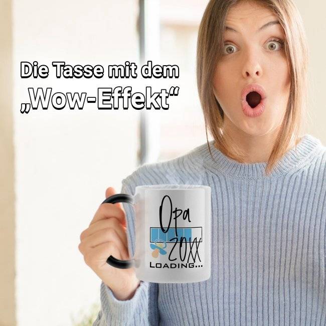 Tassendruck Zaubertasse - Loading Baby 20XX - männlich Versandkostenfrei
