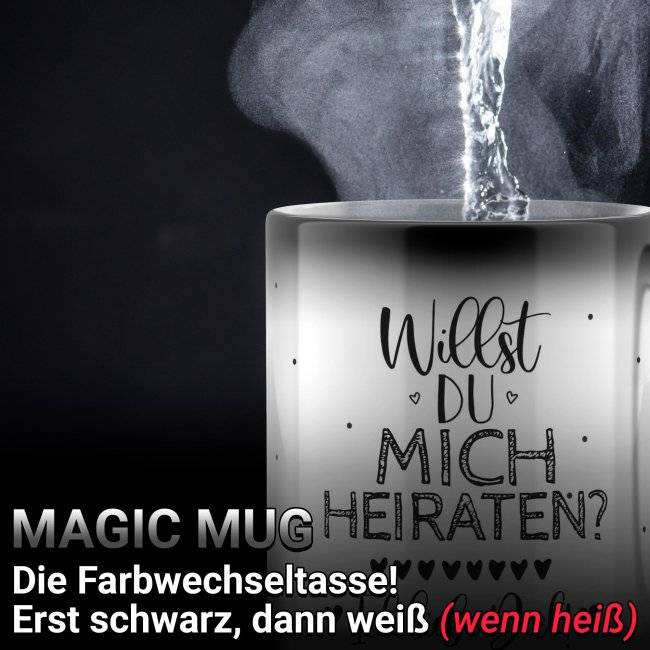 Tassendruck Zaubertasse - Willst du mich heiraten? - Magic Mug Flash Sale