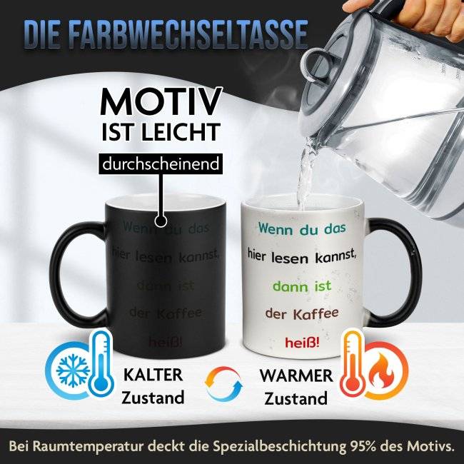 Tassendruck Magic Mug Zaubertasse mit Wunschtext - 300 ml Online Shopping