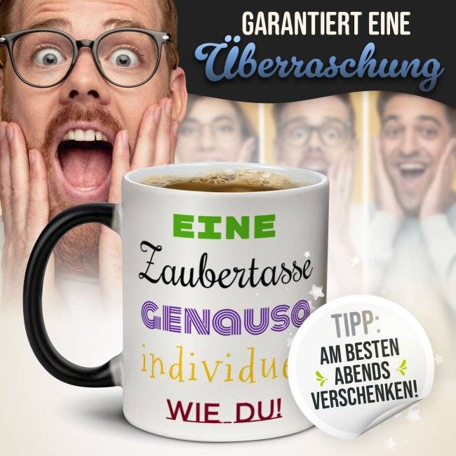 Tassendruck Magic Mug Zaubertasse mit Wunschtext - 300 ml Online Shopping