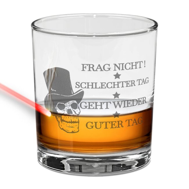 Tassendruck Whiskyglas - Guter Tag, schlechter Tag - 300 ml