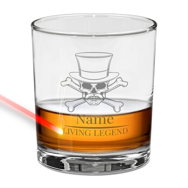 Tassendruck Whiskyglas - Living Legend-Name - 300 ml