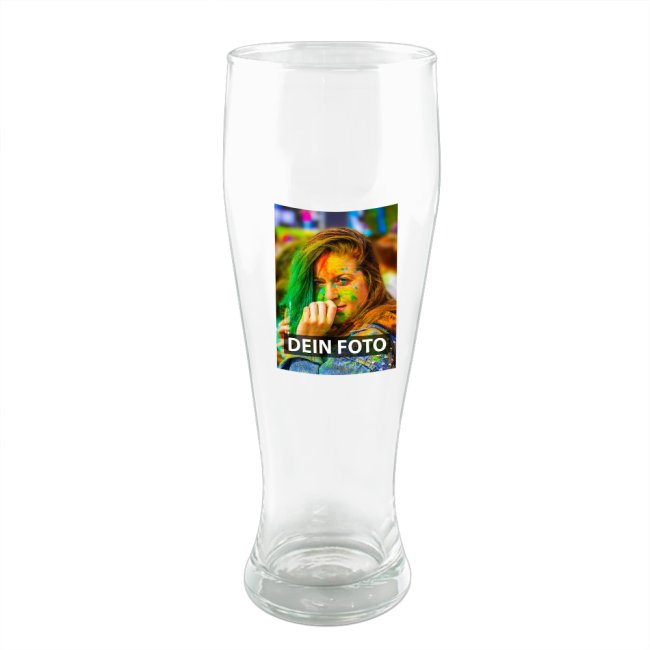 Tassendruck Weizenbierglas Druckfläche Hoch