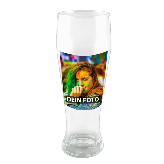Tassendruck Weizenbierglas Druckfläche Voll