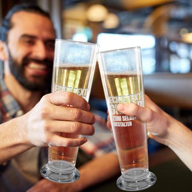 Tassendruck Graviertes Bierglas selbst gestalten Neuheiten