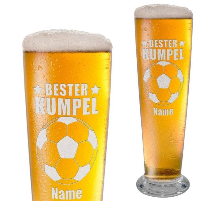 Tassendruck Bierglas mit Gravur - Bester Kumpel