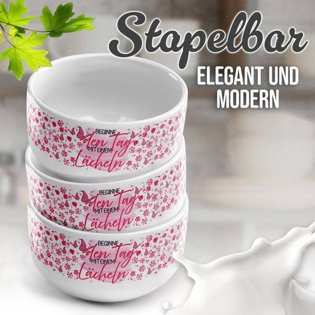 Tassendruck Kinder-Müslischüssel - Beginne den Tag - 500 ml Riesige Rabatte