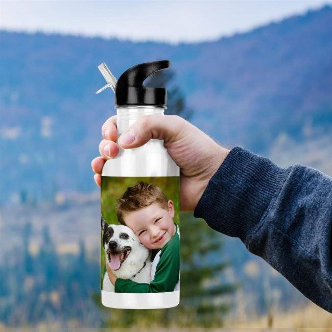 Tassendruck Edelstahl-Trinkflasche weiß 400 ml 50% Rabatt für begrenzte Zeit
