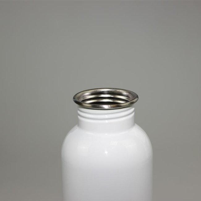 Tassendruck Edelstahl-Trinkflasche weiß 500 ml Fabrikverkauf