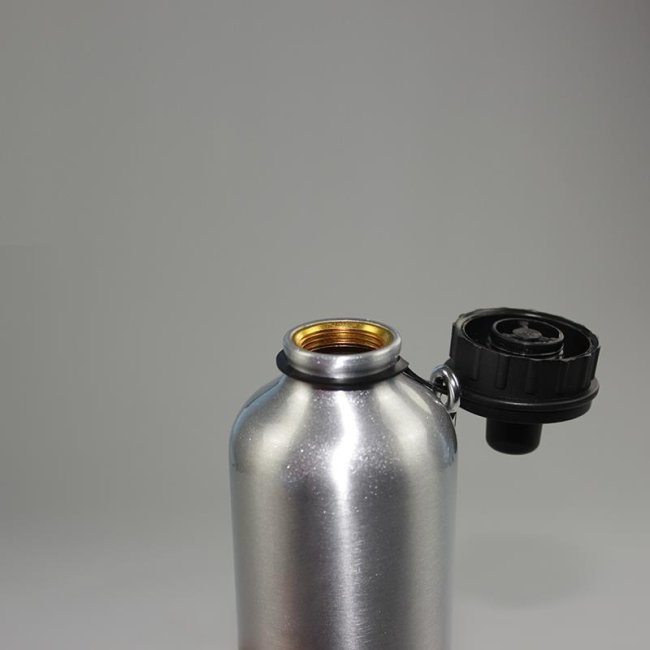Tassendruck Aluminium-Trinkflasche silber 600 ml Fabrik Onlineshop
