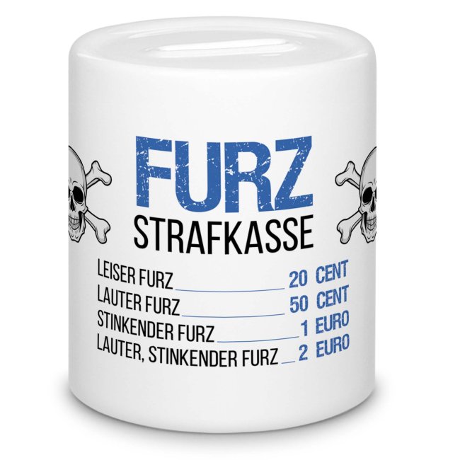 Tassendruck Spardose - Furzstraf-Kasse