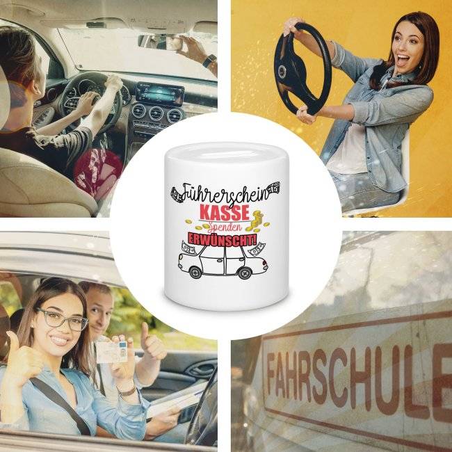 Tassendruck Spardose - Führerschein Kasse - Spenden erwünscht Online Shopping