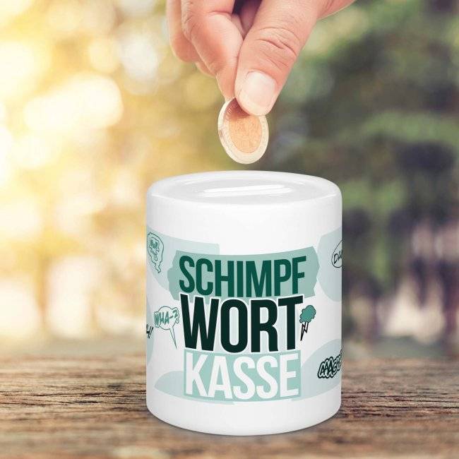 Tassendruck Spardose - Schimpfwortkasse Osterangebot