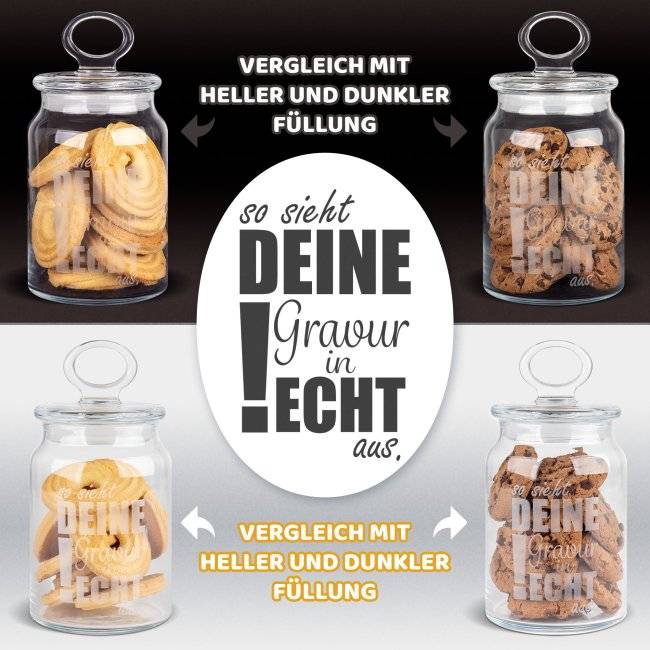Tassendruck Vorratsdose aus Glas - Allerbeste Mama von - mit Name - Verschiedene Größen Räumungsverkauf