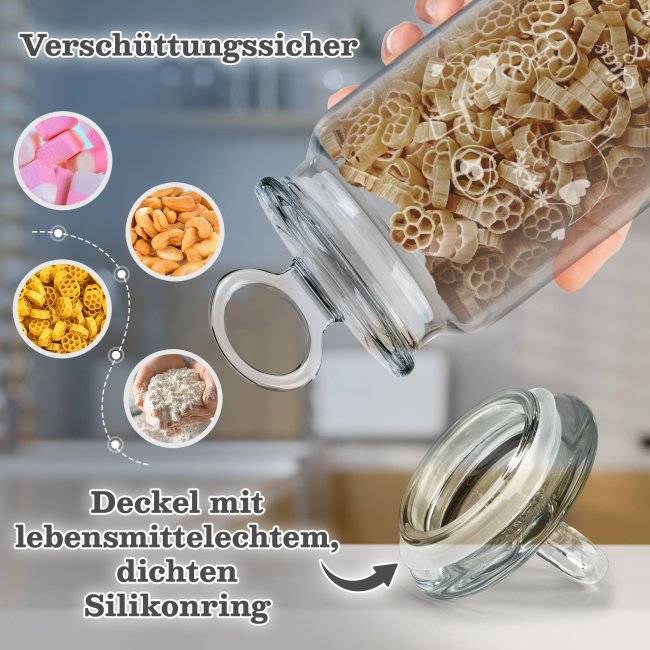 Tassendruck Vorratsdose aus Glas mit Gravur - mit Namen und Datum personalisieren - Verschiedene Größen Wochenangebot