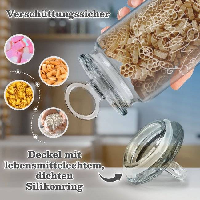Tassendruck Vorratsdose aus Glas für die weltliebste Oma - mit graviertem Spruch - Verschiedene Größen Kostenlose Rückgabe