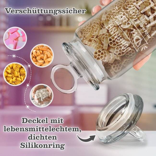 Tassendruck Vorratsdose aus Glas mit Gravur - Du bist meine Welt - mit Name - Verschiedene Größen JETZT KAUFEN