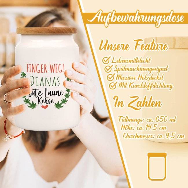 Tassendruck Aufbewahrungsdose -Finger weg - mit Wunschname Im Verkauf