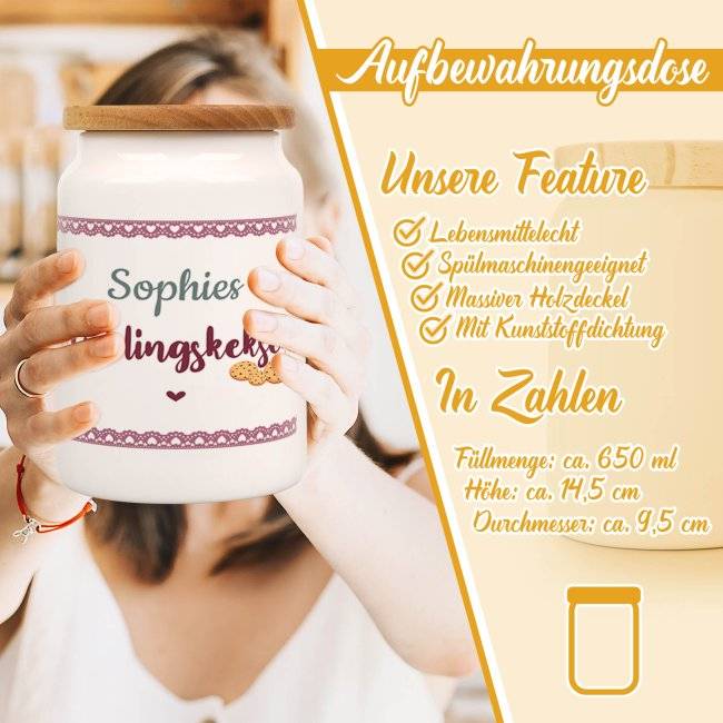 Tassendruck Personalisierte Keksdose für Lieblingskekse Rabatte dieses Monats