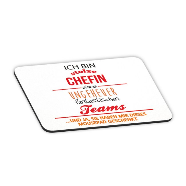 Tassendruck Mousepad - Stolze Chefin