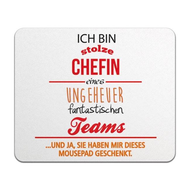 Tassendruck Mousepad - Stolze Chefin Angebote