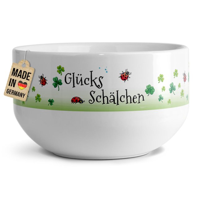 Tassendruck Müslischüssel - Glücksschälchen - 500 ml Jubiläumsangebot