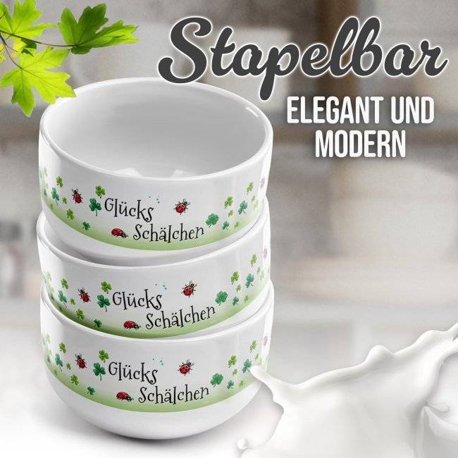 Tassendruck Müslischüssel - Glücksschälchen - 500 ml Jubiläumsangebot