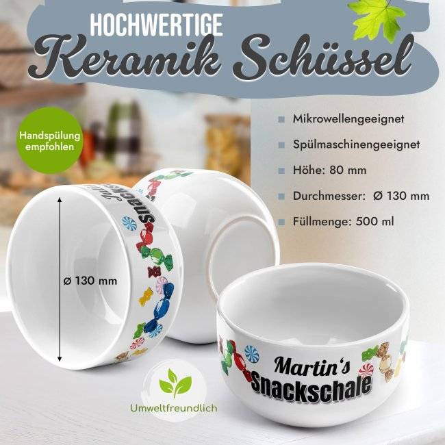 Tassendruck Müslischüssel - Snackschale süß - mit Name - 500 ml Heißer Verkauf