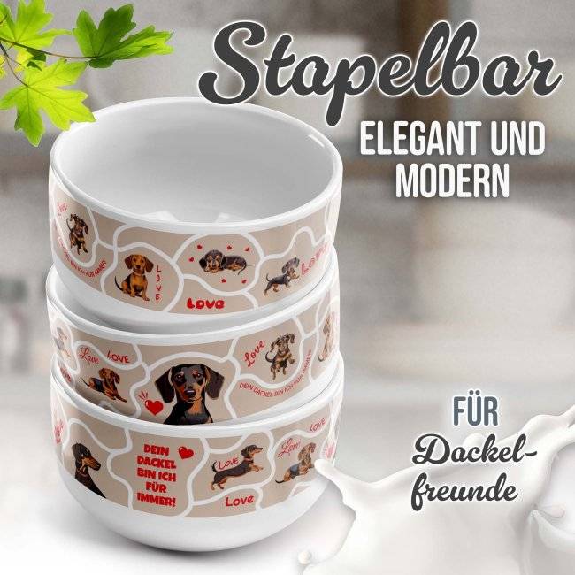 Tassendruck Müslischüssel - Dackel - 500 ml Neuheiten