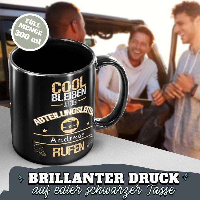 Tassendruck Schwarze - männliche Berufe - mit Name selbst gestalten Bestseller