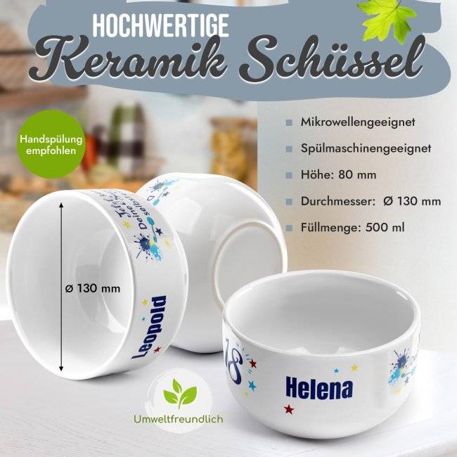 Tassendruck Müslischüssel - 18. Geburtstag - Suppe selber auslöffeln - mit Name - 500 ml Tägliche Deals