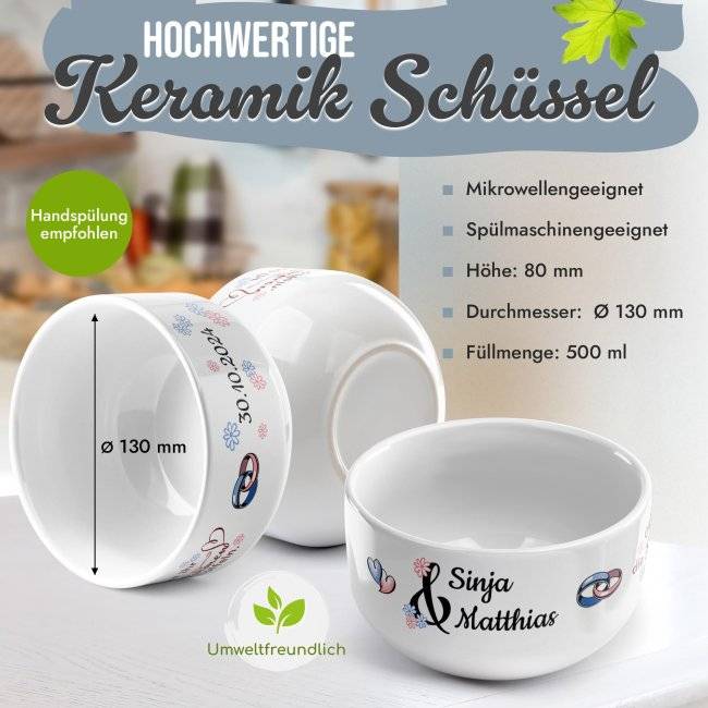 Tassendruck Müslischüssel - Suppe gemeinsam auslöffeln - mit Name - 500 ml Sonderangebote