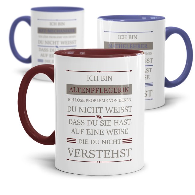 Tassendruck Berufe- - Ich löse Probleme, die du nicht verstehst - verschiedene Berufe