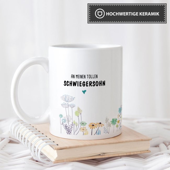 Tassendruck Spruch-Tassen für Schwiegertochter und Schwiegersohn im Angebot