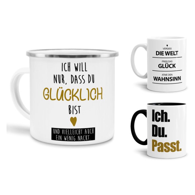 Tassendruck Tassen - poetische Liebessprüche