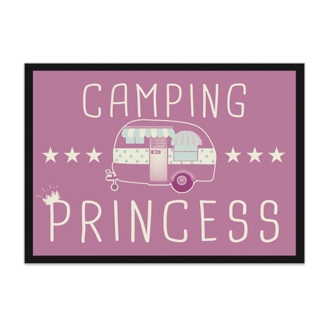 Tassendruck Lustige Fußmatte Camping - Camping Princess