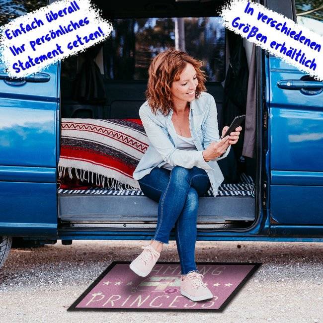 Tassendruck Lustige Fußmatte Camping - Camping Princess Online Shopping