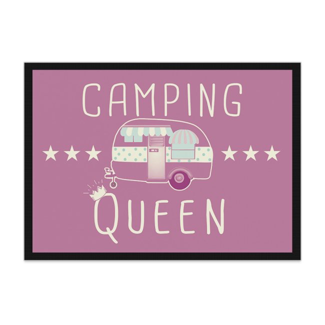 Tassendruck Lustige Fußmatte Camping - Camping Queen