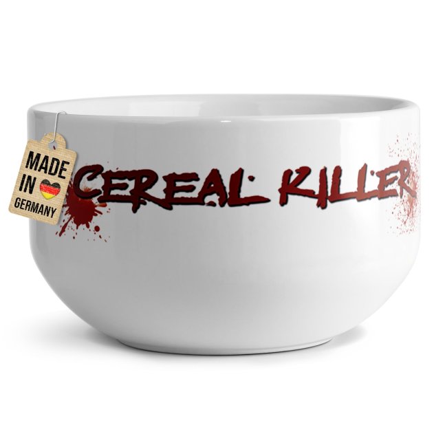 Tassendruck Müslischüssel - Cereal Killer - mit Name - 500 ml