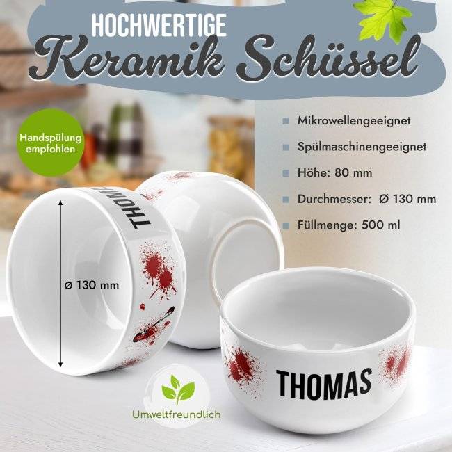 Tassendruck Müslischüssel - Cereal Killer - mit Name - 500 ml Blitzangebot