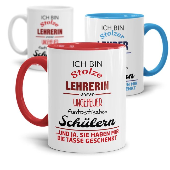 Tassendruck - Stolze/r Lehrer/in von fantastischen Schülern
