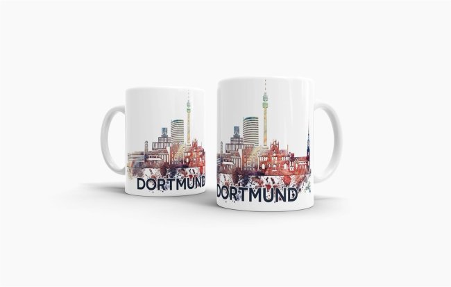 Tassendruck Dortmund Skyline Riesige Ersparnisse